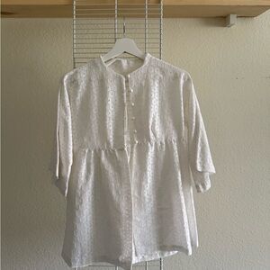 Elegant White Button-Up Blouse